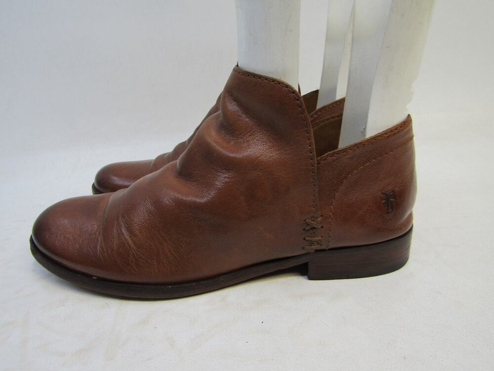 FRYE Womens Size 7.5 M Brown Leather Ankle Fashion Western Boots